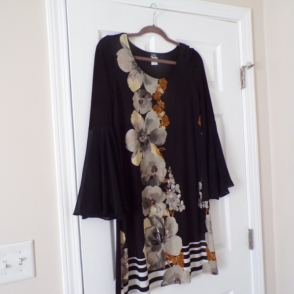 Black Dress with floral print